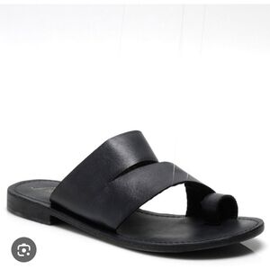 Free People Women Abilene Loop Toe  Leather Boho Sandals Flats Shoes Sz 39/8.5-9